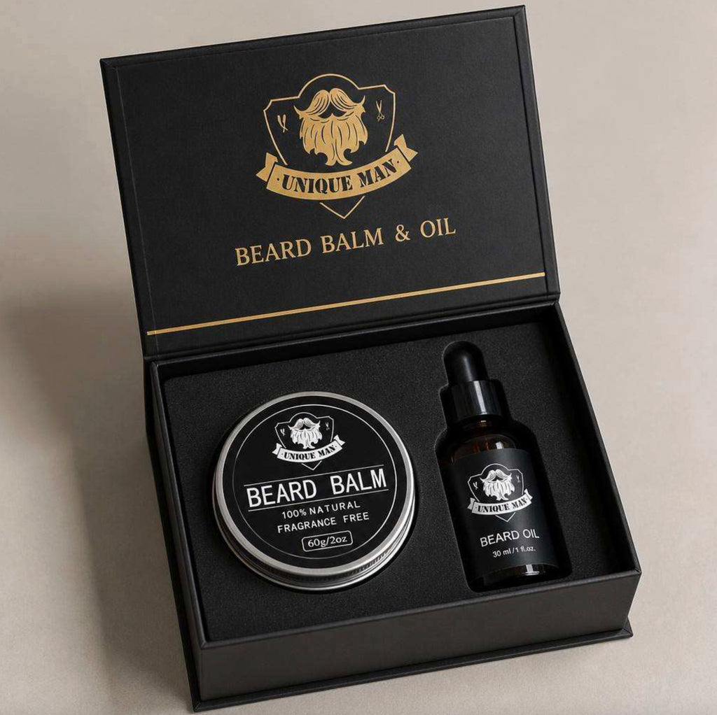 Organic Natural Beard Growth Oil & Grooming Care Set
